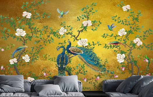 Фотообои в интерьере артикул AG-CS-009, Chinoiserie, Design Studio 3D