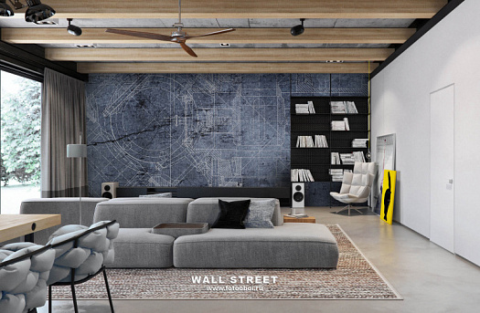 Фотообои в интерьере артикул Induction 33, ИНДУКЦИЯ / INDUCTION, Wall street